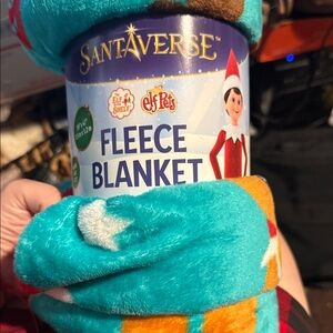 Santaverse Fleece Blanket with Elf Design